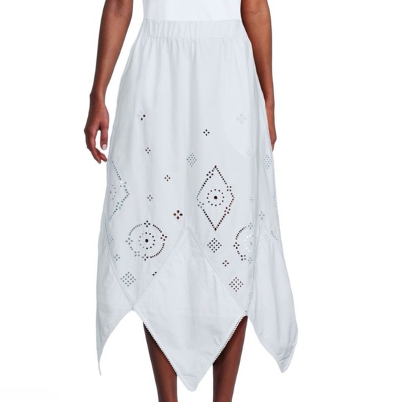 NWT Ganni Broderie Anglaise Midi Skirt Size 36/US4